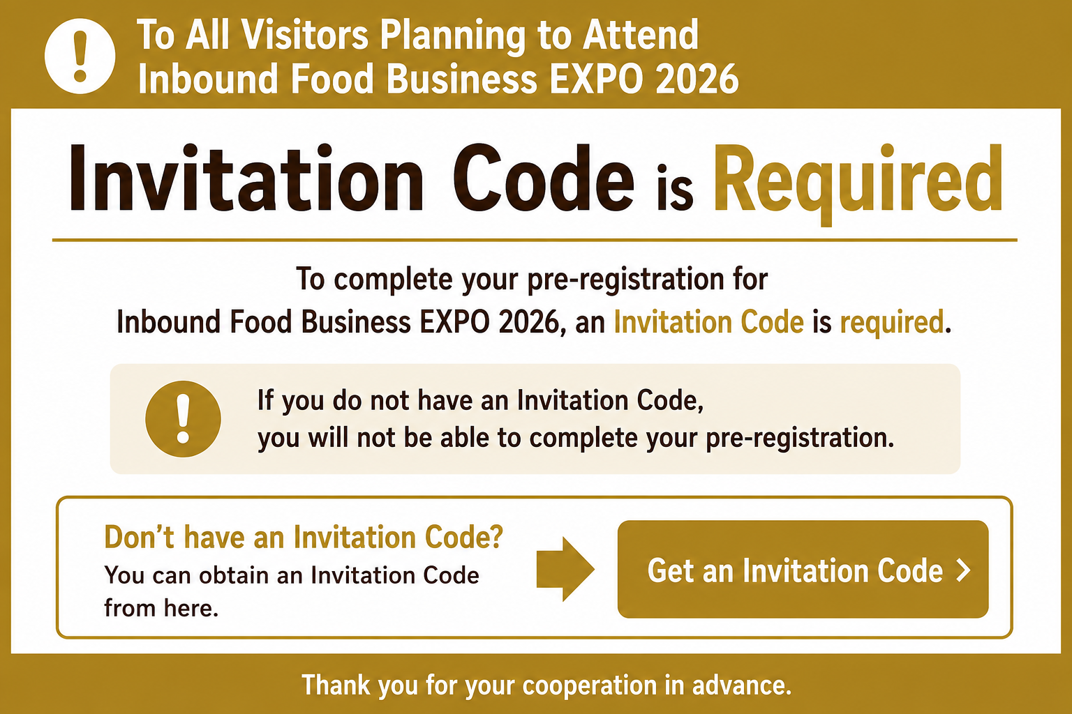 Pre-registration for visitors