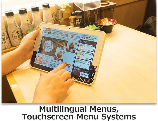 Multilingual Menus, Touchscreen Menu Systems